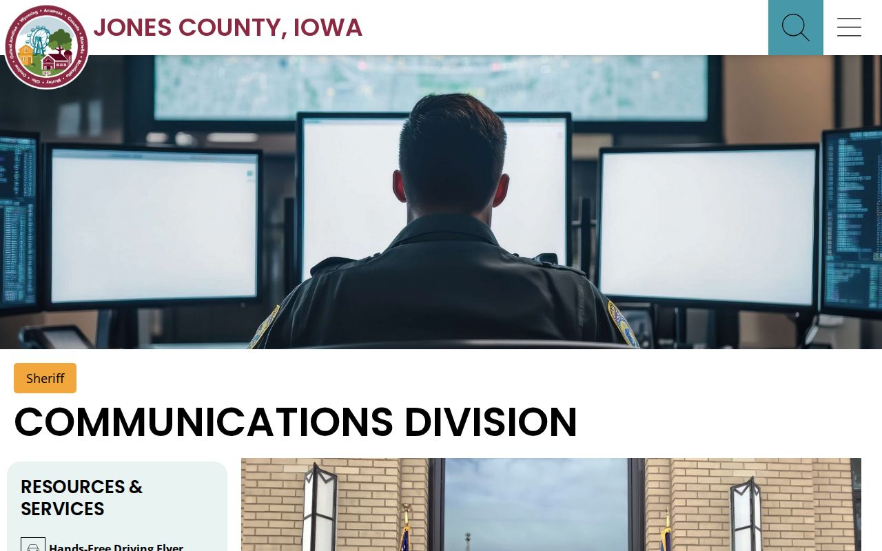 Jones County dispatch and nonemergency contact channel for warrant service questions